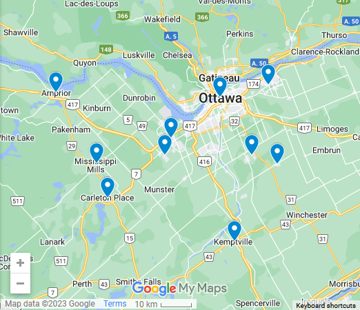 Ottawa Bat Removal Service Area